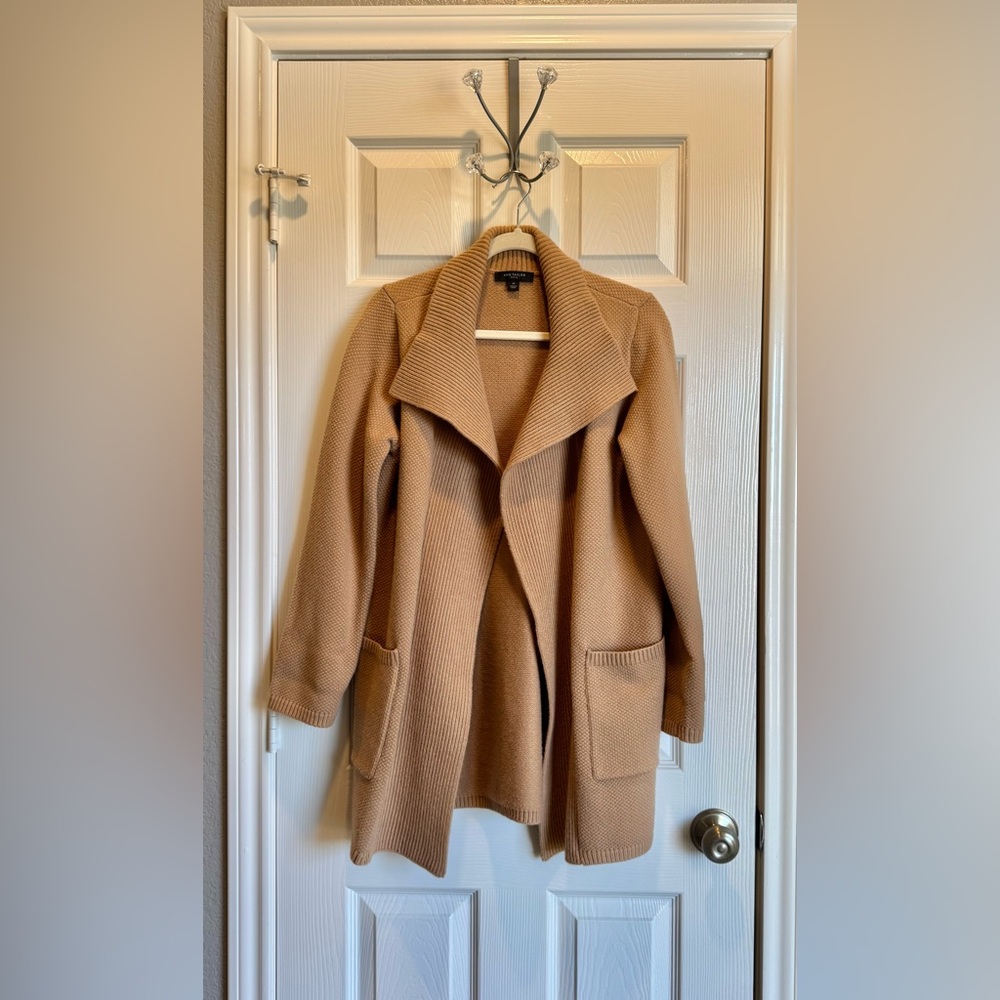 Ann Taylor-Petite Seed Stitch Camel Coatigan - Picture 2 of 2